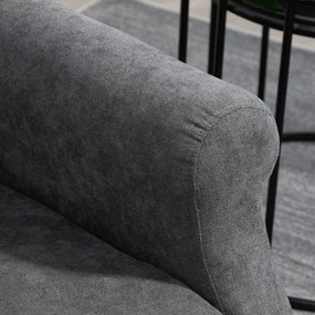 HOMCOM Fotel relaksacyjny z funkcją leżenia i pomocą przy wstawaniu do 200kg ciemnoszary 72,5x94x109cm | Aosom PL