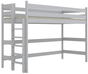 Białe piętrowe łóżko jednoosobowe na antresoli - 5 rozmiarów A3-F72