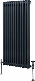 Tradycyjny grzejnik 2-kolumnowy - 1500 x 562 mm - antracytowy szary