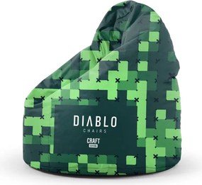 Dziecięca pufa gamingowa z granulatem Diablo Chairs, Craft Edition