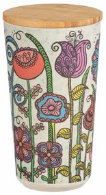 Wenko Pojemnik z pokrywą bambusową Flowers, 950 ml