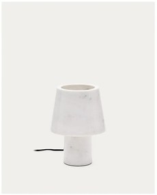 Marmurowa lampa stołowa w kolorze kości słoniowej z marmurowym kloszem (wysokość 27 cm) Alaro – Kave Home