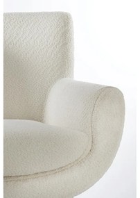 Kremowy fotel z materiału bouclé Vinstra – Light &amp; Living