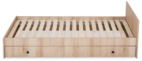 Łóżeczko dziecięce KOMPAKT 3W1 120x80 bukowe z komodą LITTLE SKY
