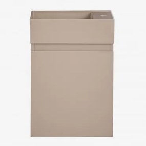 Zestaw Wiszących Mebli Łazienkowych Zintegrowany Z Umywalką Abigail Jasny Piaskowy Brąz - Sklum