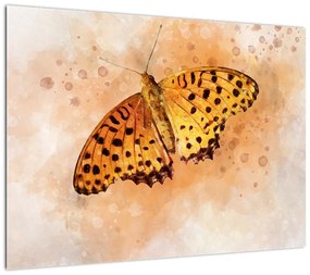 Obraz - Pomarańczowy motyl, akwarela (70x50 cm)