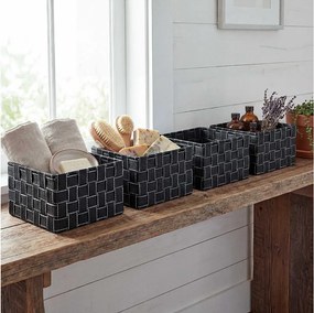 Kosz do przechowywania MCW-C37 (zestaw 4 szt.),  ciemnoszary