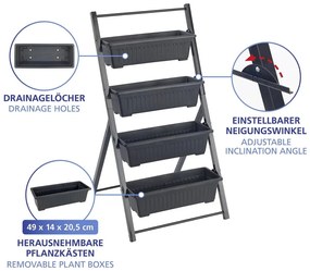 Metalowy kwietnik (wysokość 108 cm) Vertical – Maximex