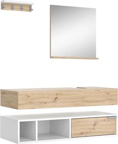 Zestaw mebli łazienkowych biały 100x40x20 henri