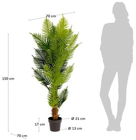 Sztuczna roślina Kave Home Fern, wys. 150 cm