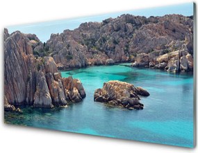 Panel Szklany Piaszczysta Zatoka wśród Skał