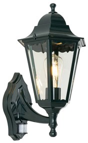 Zewnętrzna latarnia ścienna ciemnozielona z czujnikiem ruchu IP44 - Nowy Orlean up