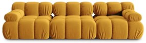 Żółta aksamitna sofa 282 cm Bellis – Micadoni Home