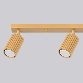 Listwa oświetleniowa 4-punktowa KARBON 4L złota ryflowana SOLLUX  LIGHTING