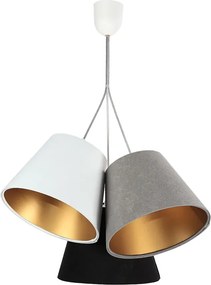 Trójkolorowa lampa wisząca ze złotym wnętrzem D9-A27
