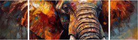 Obraz - Malowanie słonia (170x50 cm)