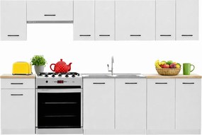 Biały komplet mebli kuchennych 240 cm T7-G68