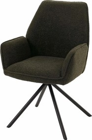 Krzesło do jadalni MCW-G67 Bouclé,  oliwkowa zieleń