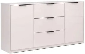 Beżowa duża komoda do przechowywania 160 cm kaszmir połysk A8-P80