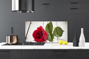Panel Szklany Klasyczna Czerwona Róża