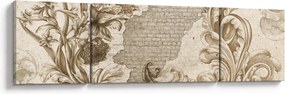 Obraz - Ściania z kwiatami (170x50 cm)