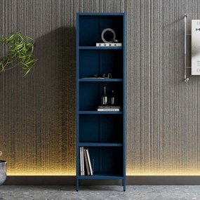 Regał na książki MARIO, 500 x 1800 x 350 mm, Modern: granatowy