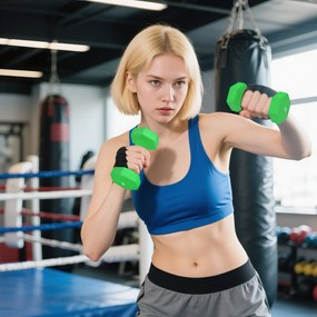 SPORTNOW Zestaw hantli 4 pary ze stojakiem, antypoślizgowe uchwyty, 1-4 kg, sześciokątny | Aosom PL