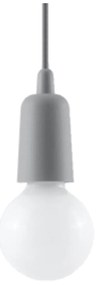 Szara lampa wisząca ø 5 cm Rene – Nice Lamps