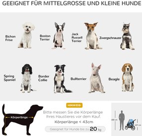 Outsunny Wózek dla Psa Składany z Reflektorami dla Małych Psów | Aosom PL