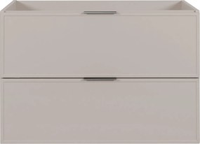 Szafka łazienkowa, Kaszmir, srebrny uchwyt, 46 x 80 x 57 cm