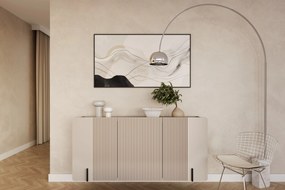 Komoda Malmi 150 cm wisząca - kaszmir / czarny