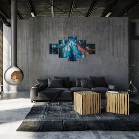 Obraz - Duże miasto, obraz olejny (125x70 cm)