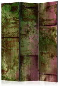 Parawan dwustronny Tła i desenie 135x172 cm 3-częściowy zielony ARTGEIST B