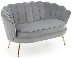 Szara nowoczesna sofa w kształcie muszelki - Ilmsa 4X