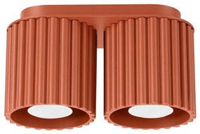 Sollux SL.1800 - Oprawa punktowa AURA 2xGU10/10W/230V pomarańczowa