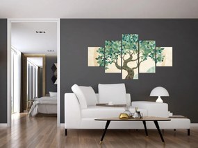 Obraz – Elegancka mozaika z drzewem (125x70 cm)