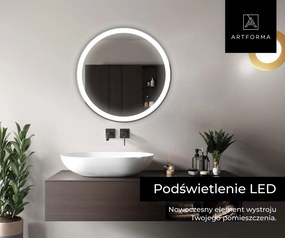 Okrągłe Lustro LED do Jadalni Ścienne Podświetlane L76