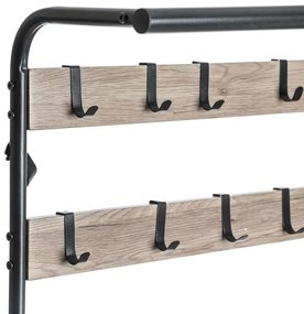 Wieszak do przedpokoju na kurtki + 2 półki na buty, 74x34x170 cm