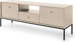 Szafka RTV stojąca MONDO 153,4 cm do Salonu pod Telewizor 1 Szuflada - Odcienie beżu