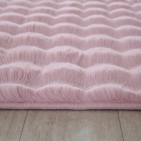 Dywan pluszowy Ambiance 3D różowy 80 cm x 250 cm