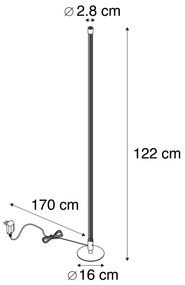 Nowoczesna lampa stojąca LED chrom - Line-up Nowoczesny Oswietlenie wewnetrzne