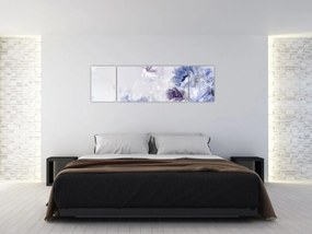 Obraz - Kwiaty, teksturowane malarstwo (170x50 cm)