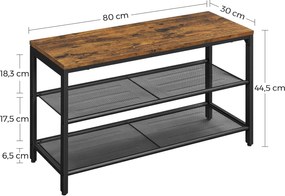 Ażurowy regał na buty z 2 półkami Salto 74
