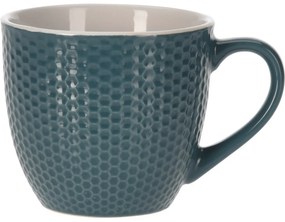 Kubek kamionkowy Honeycomb, 250 ml, niebieski
