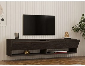 Antracytowa szafka pod TV 141x31x30 cm Arges – Kalune Design