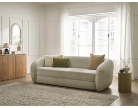 Jasnobrązowa rozkładana sofa z tkaniny szenilowej 228 cm Neyo – Bobochic Paris