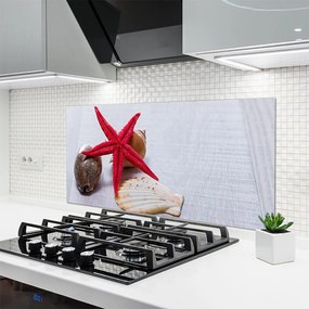 Panel Szklany do Kuchni Oceaniczne Skarby na Piasku