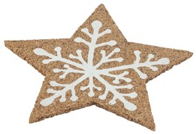 Altom Podkładka korkowa pod kubek Winter star 10 x 10 x 0,3 cm, zestaw 6 szt.