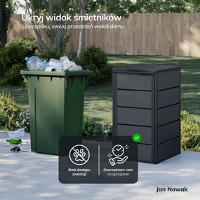 Zabudowa śmietnikowa 120L jednokomorowa, antracyt