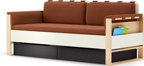 Sofa Loft szer. 195 cm z materacem, bocznymi i tylnymi poduszkami Plus Timoore
